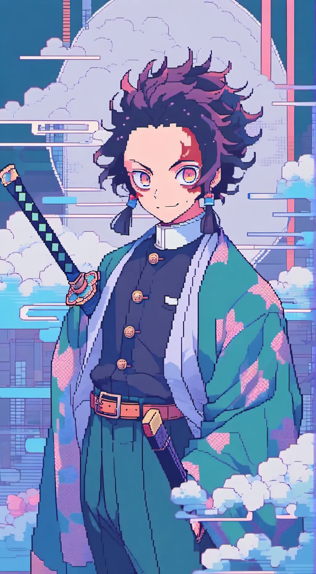 ai character: tanjiro kamado background