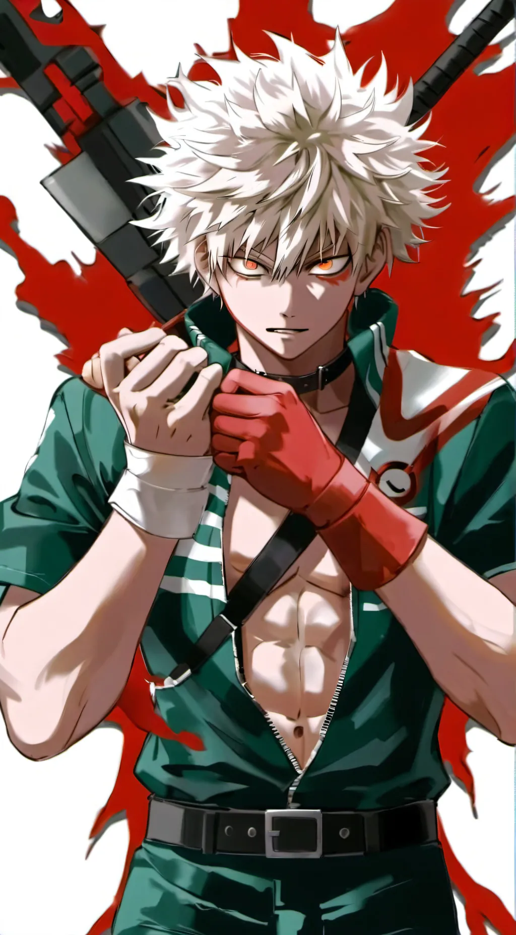 ai character: Katsuki Bakugo background