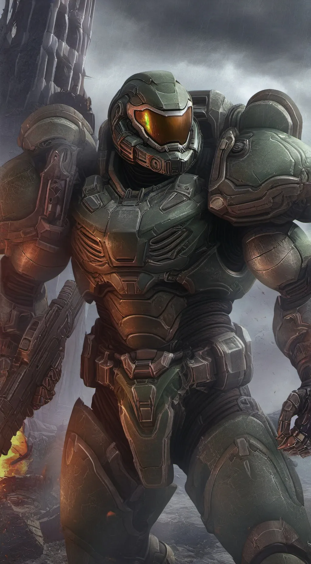 ai character: doomgguy background