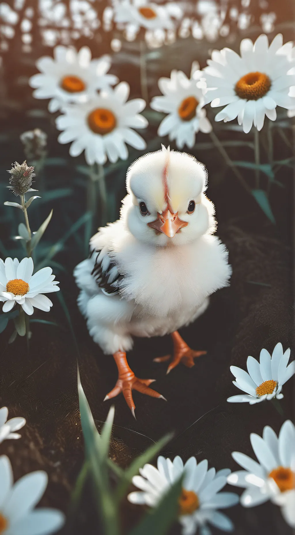 ai character: Egg the baby Chick background