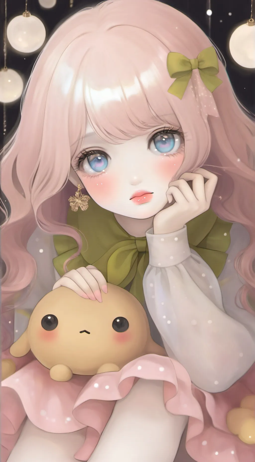 ai character: Face reveal…. background