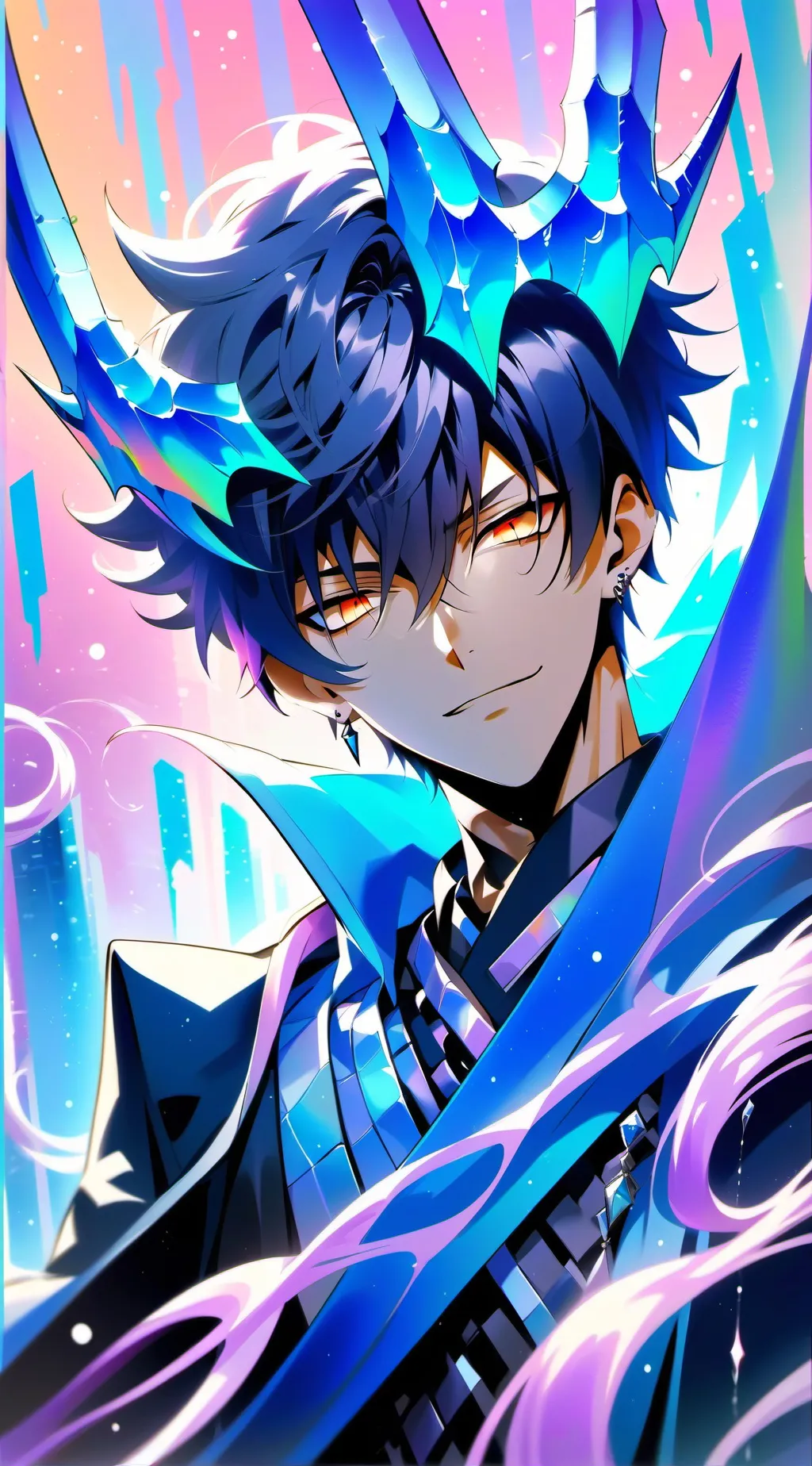 ai character: crystal guy background