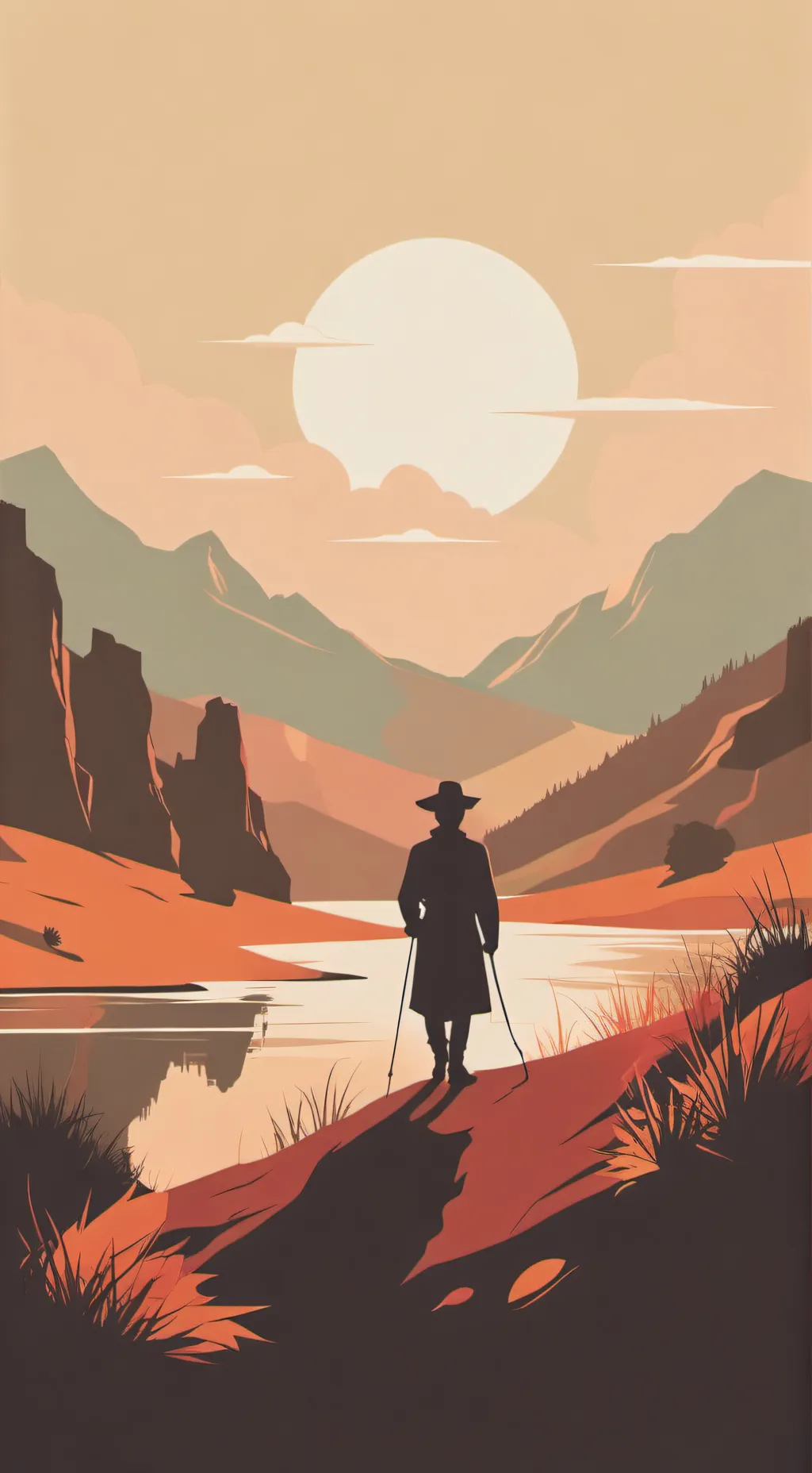 ai character: Peaceful  background