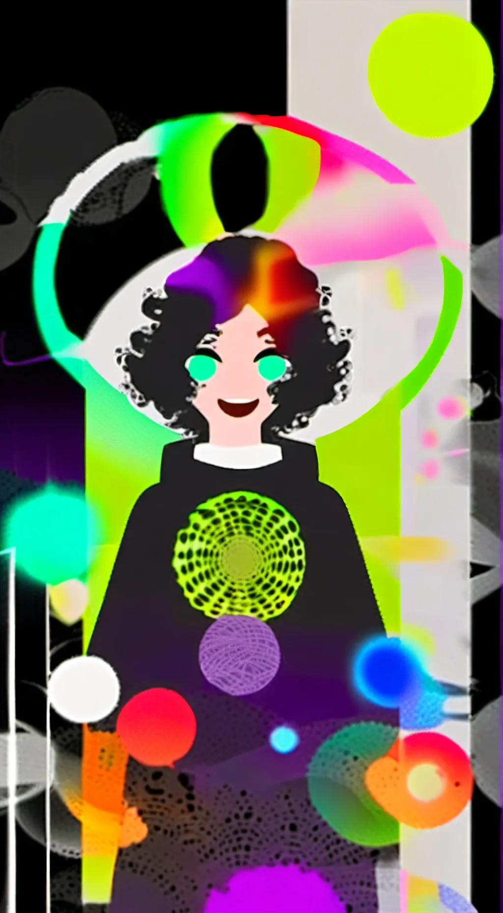 ai character: rainbow 🤩 background