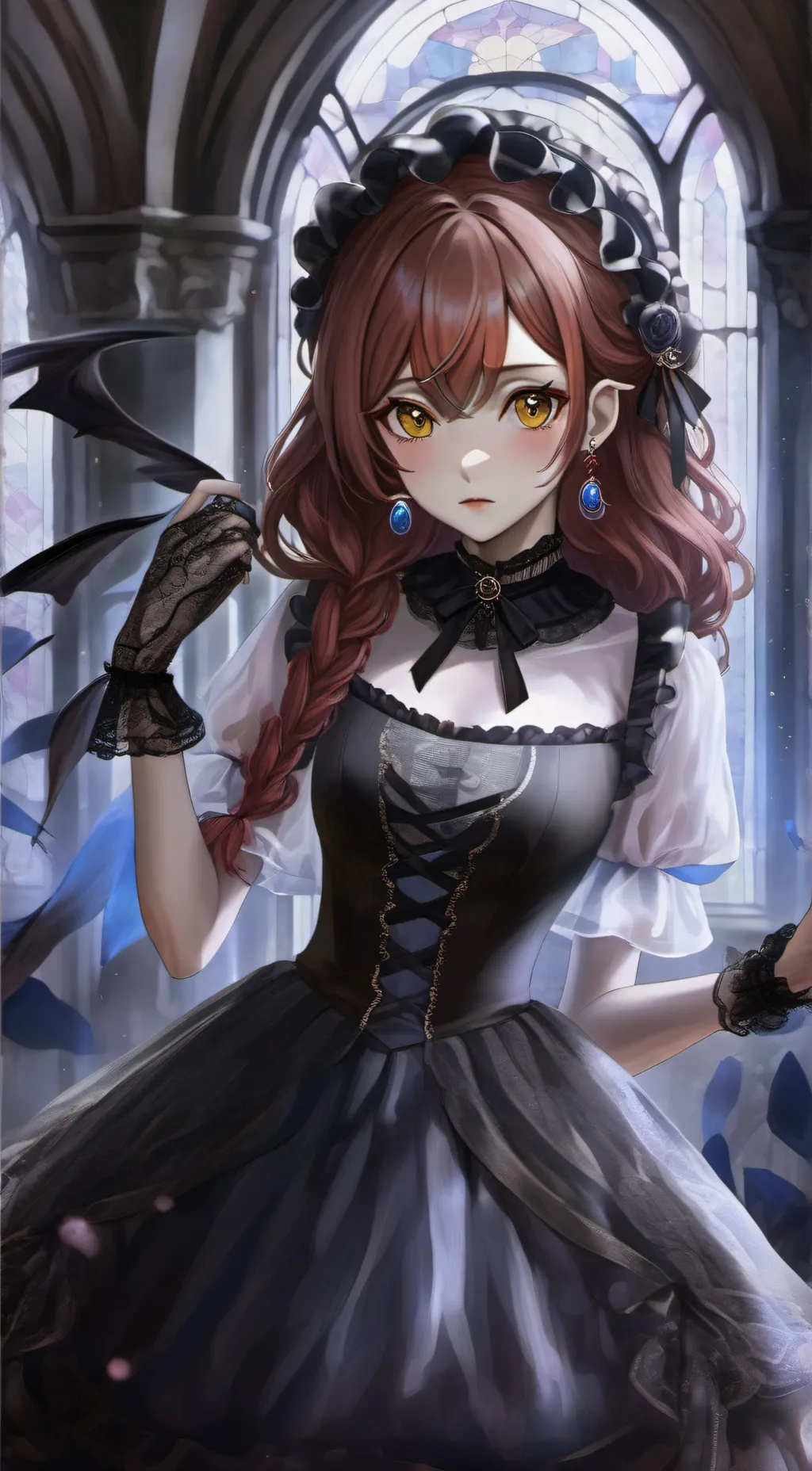 ai character: Vale(chica lobo)  background