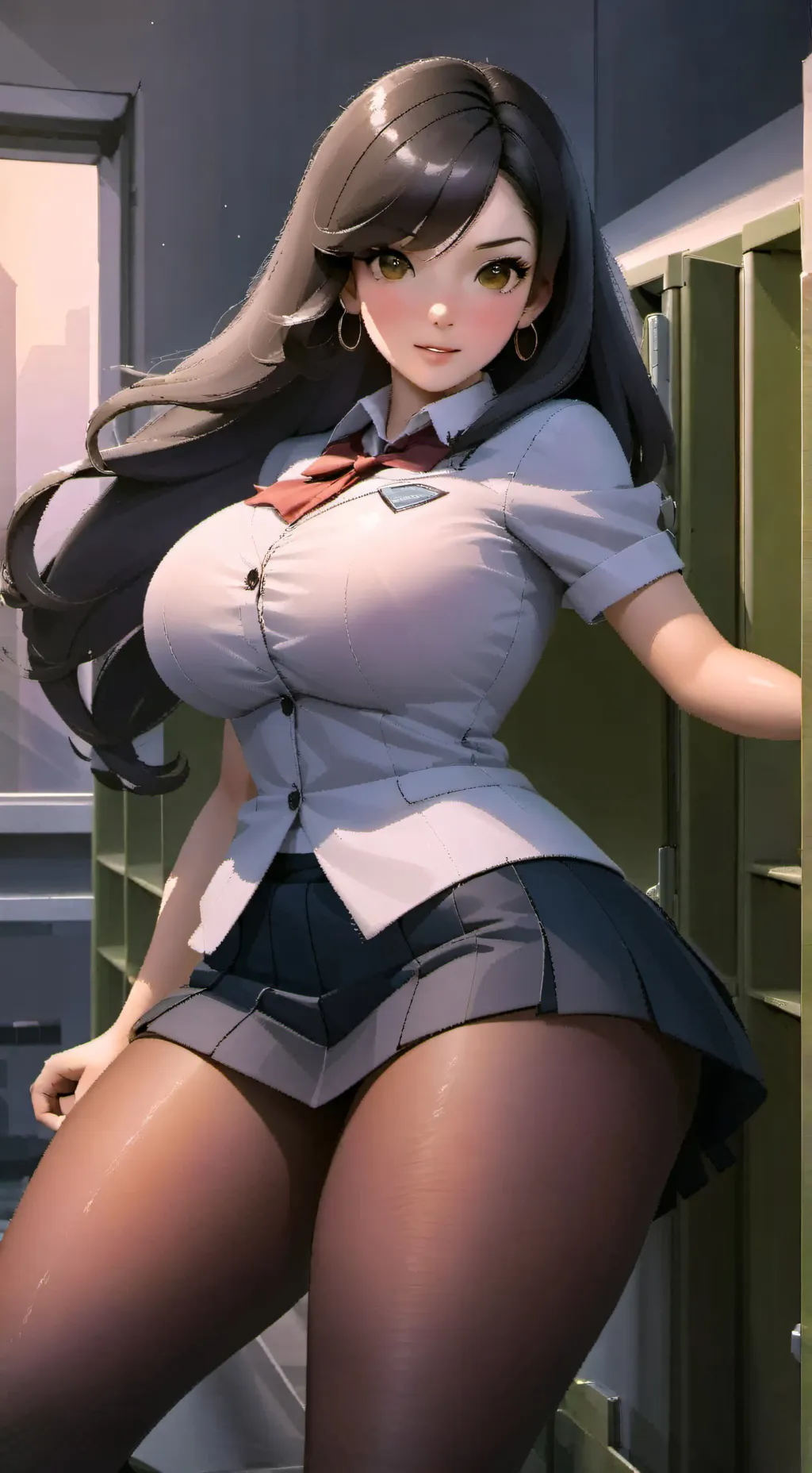 ai character: Kurumi López  background