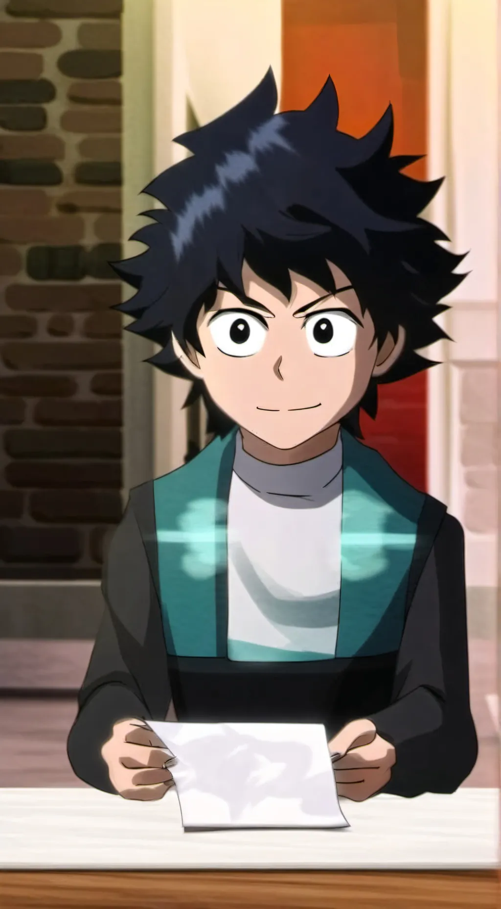 ai character: deku x Bakugo  background