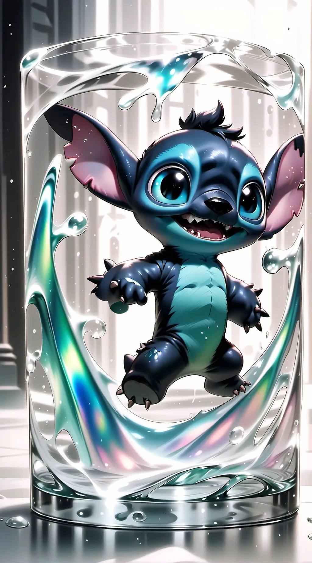 ai character: Stitch background