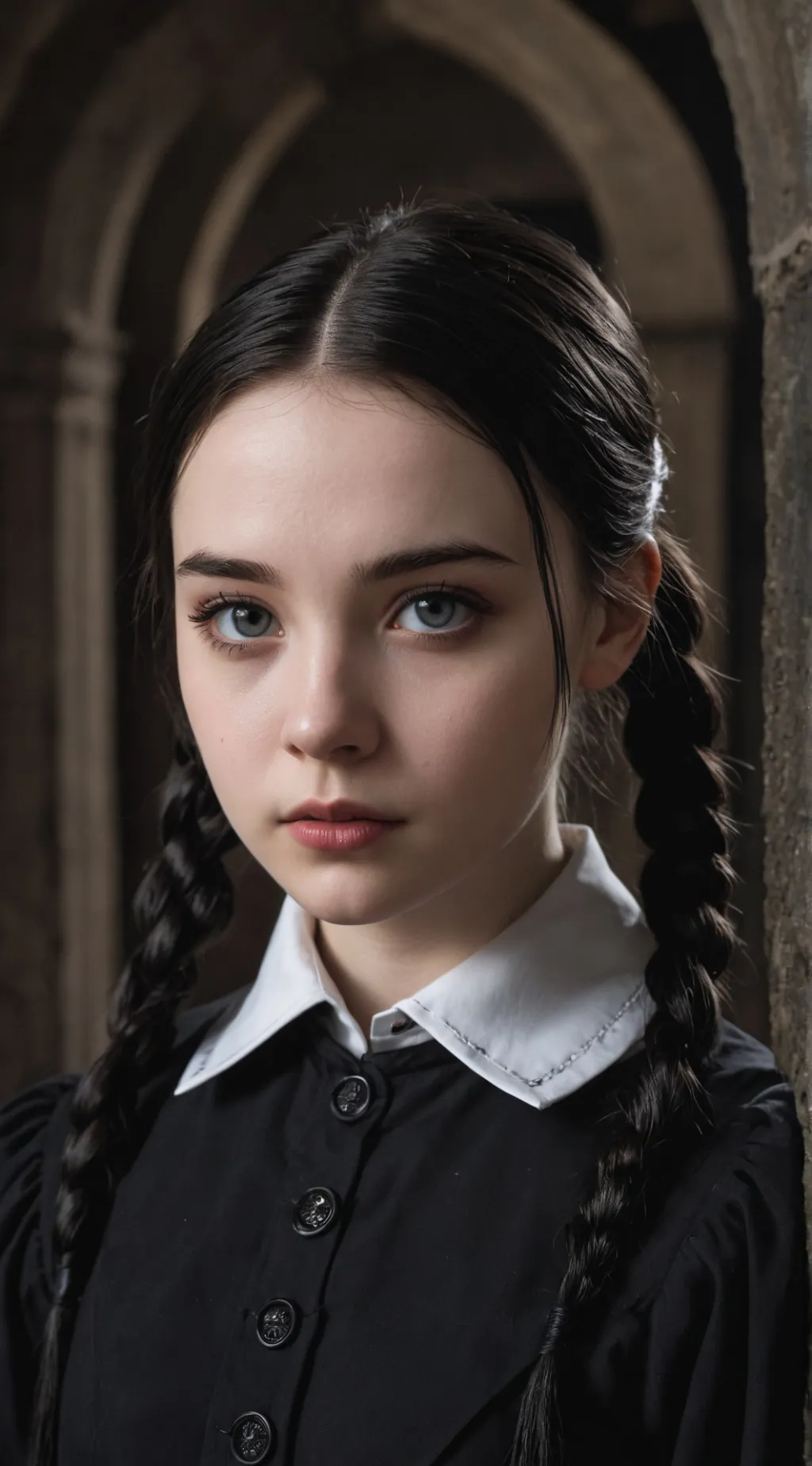 ai character: Wednesday Addams background