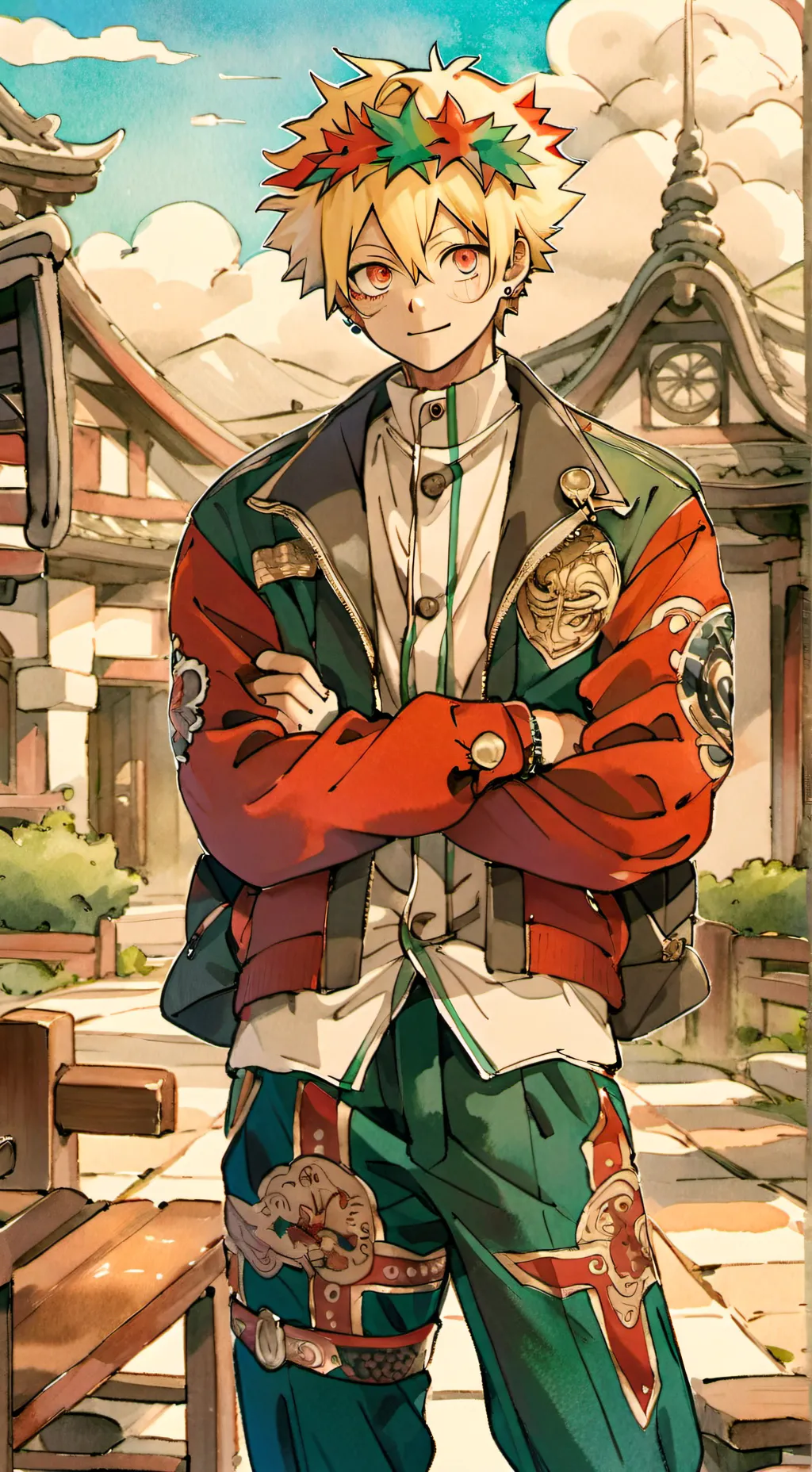 ai character: Bakugo MHA background
