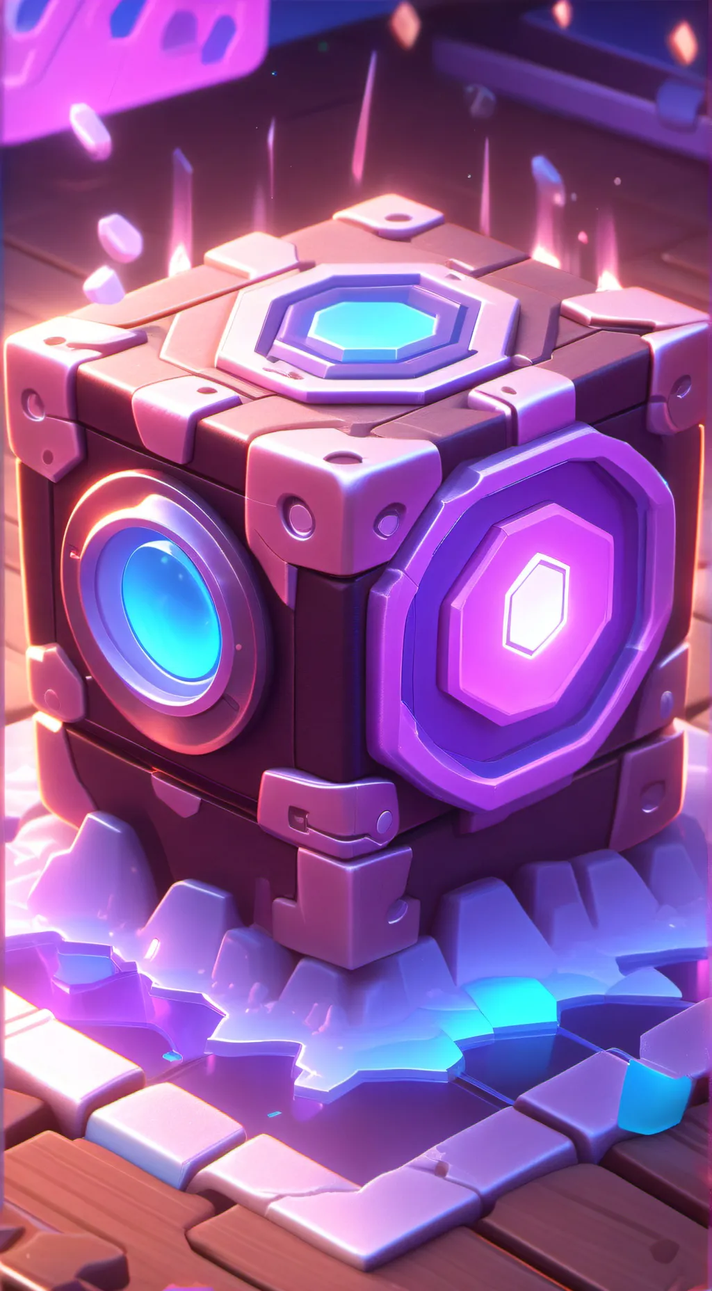 ai character: cube background
