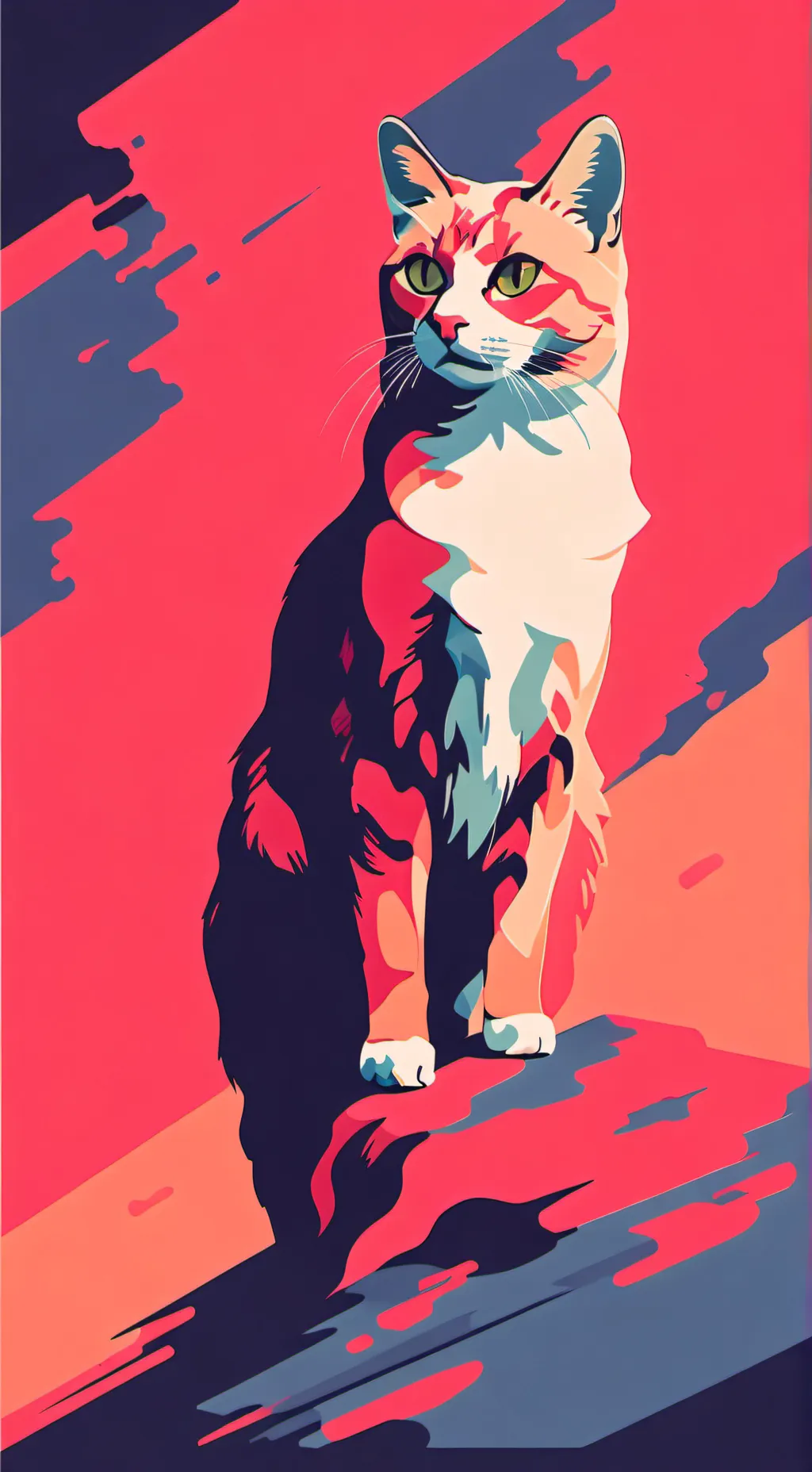 ai character: kitty cat :3 background