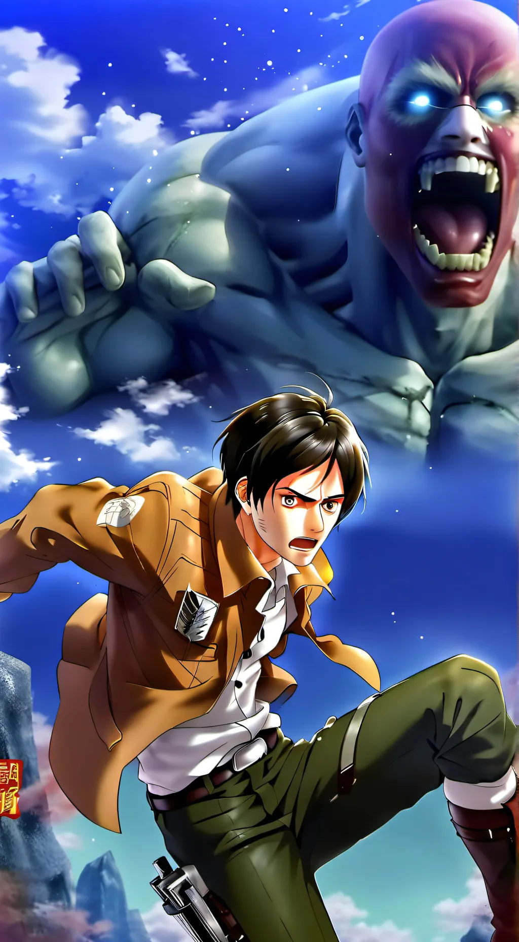 ai character: Eren Yeager  background