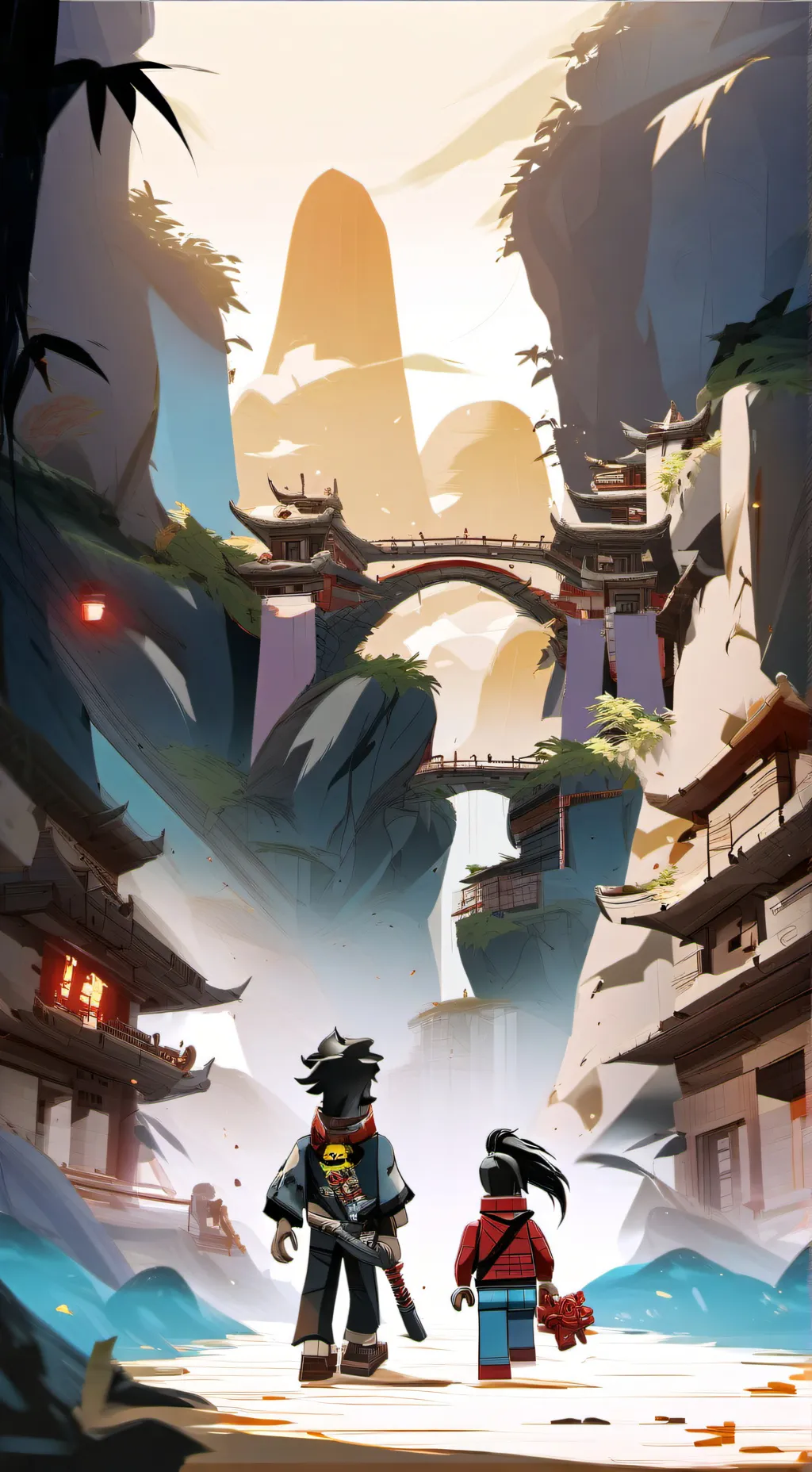 ai character: ☆Lego monkie kid background