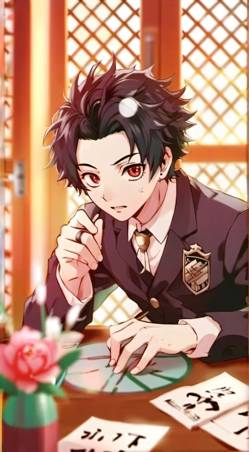 ai character: tanjiro background