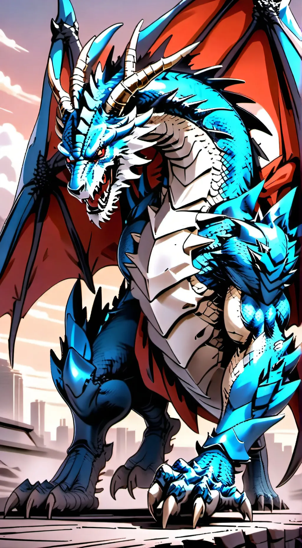 ai character: The death dragon background