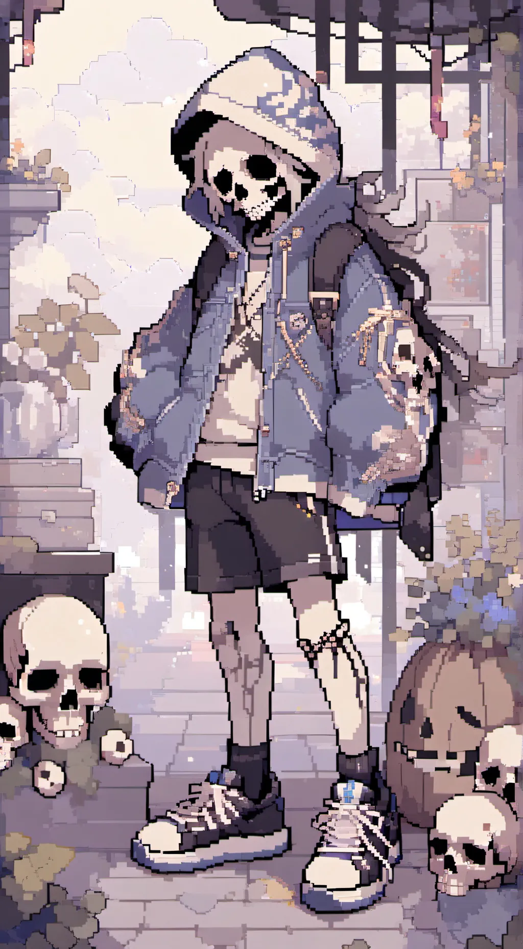 ai character: Vs Sans background