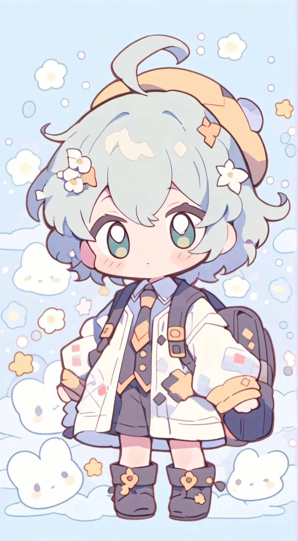 ai character: Bebé abandonado. background