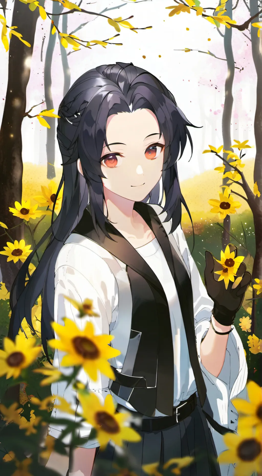 ai character: Shinobu bunny  background