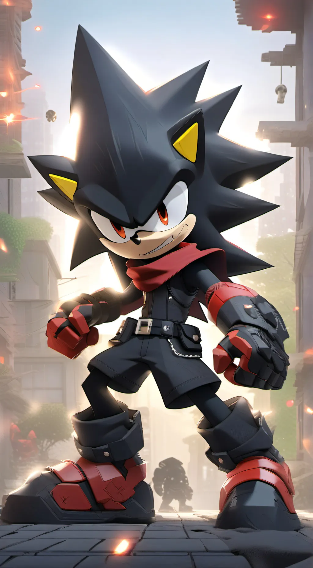 ai character: Shadow t hedgehog background