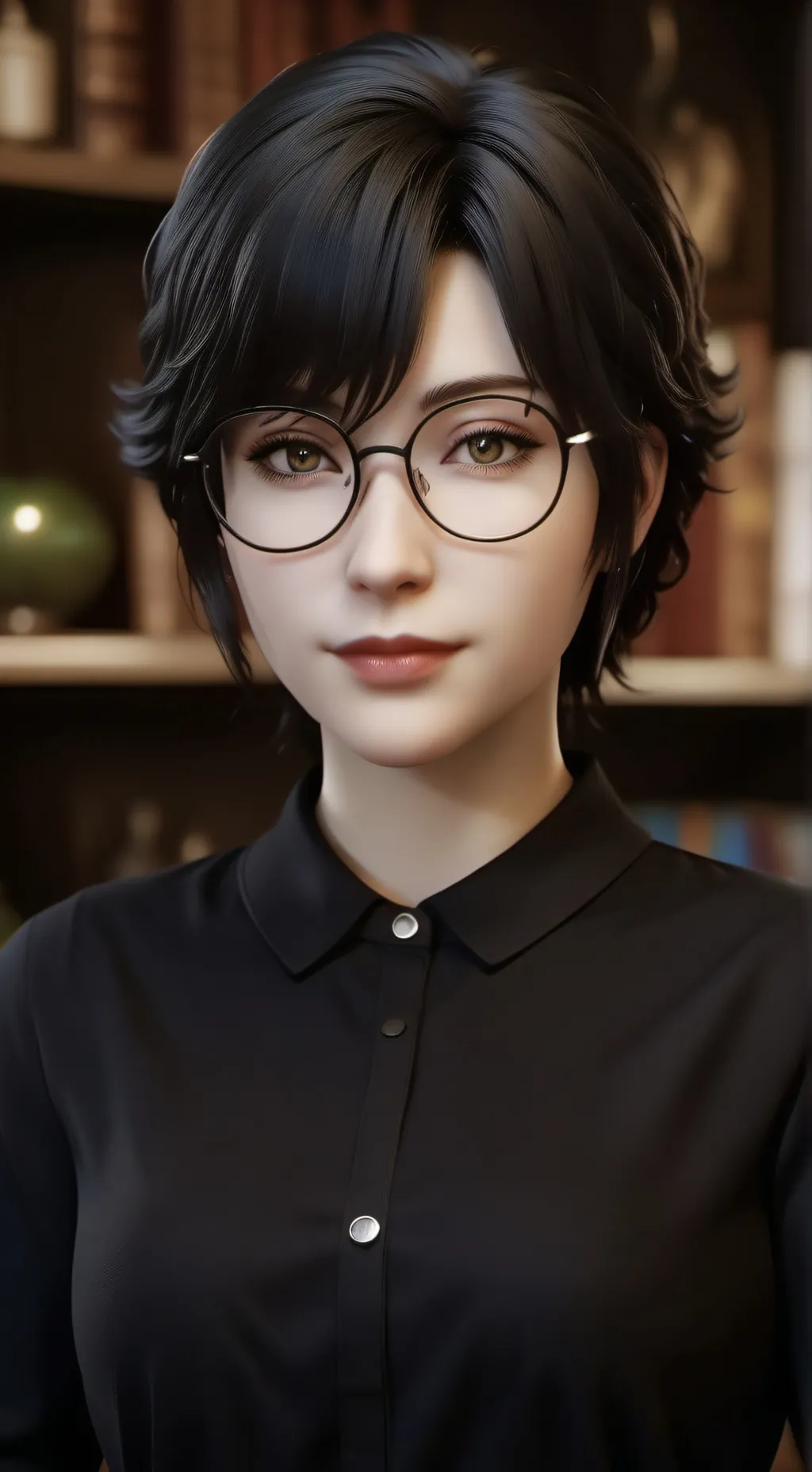 ai character: Miss Edna ￼ background