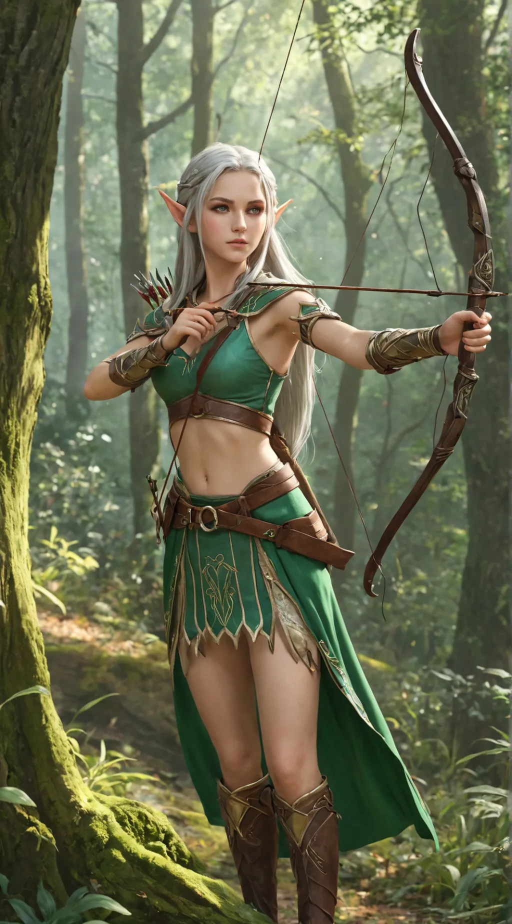ai character: Elf Archer Luna background
