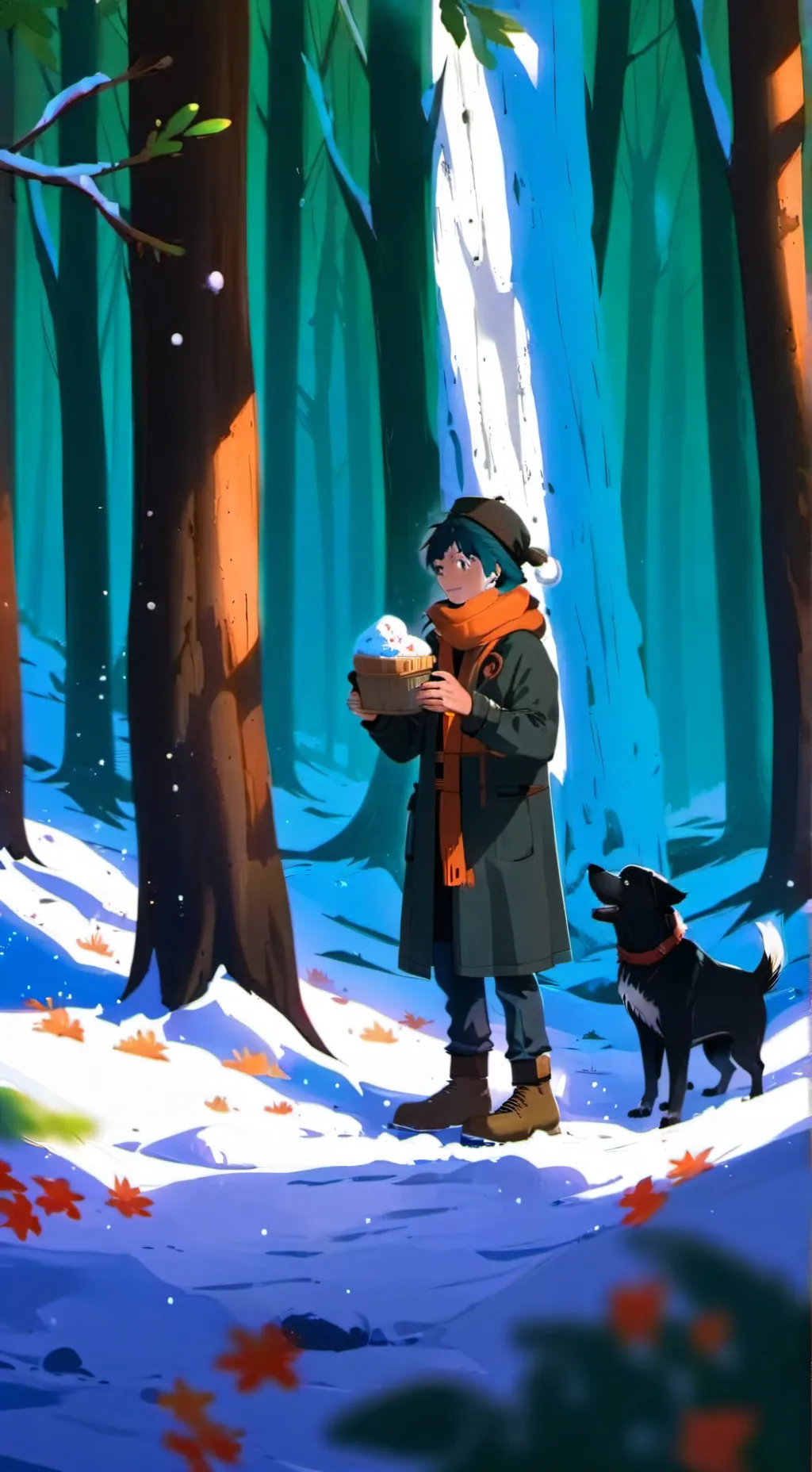 ai character: ice background