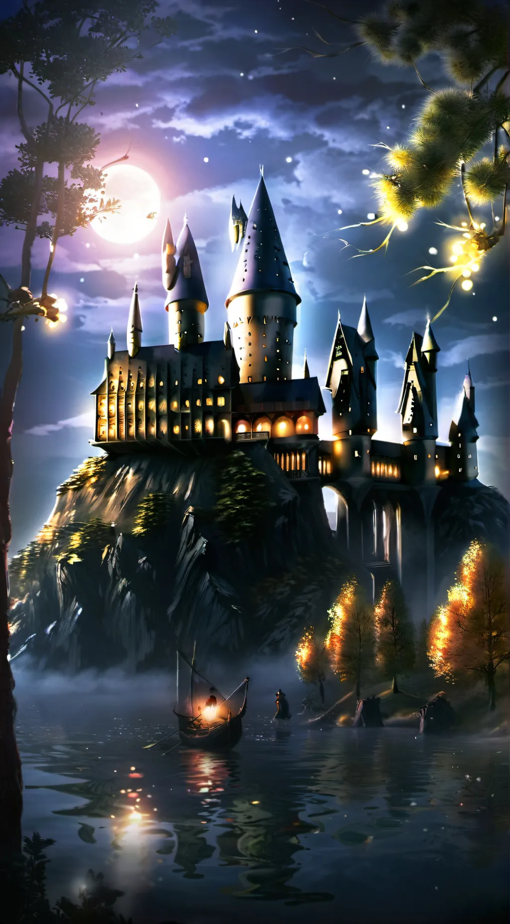 ai character: Hogwarts  background