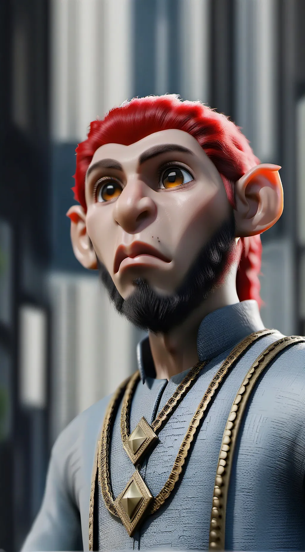 ai character: monkey background