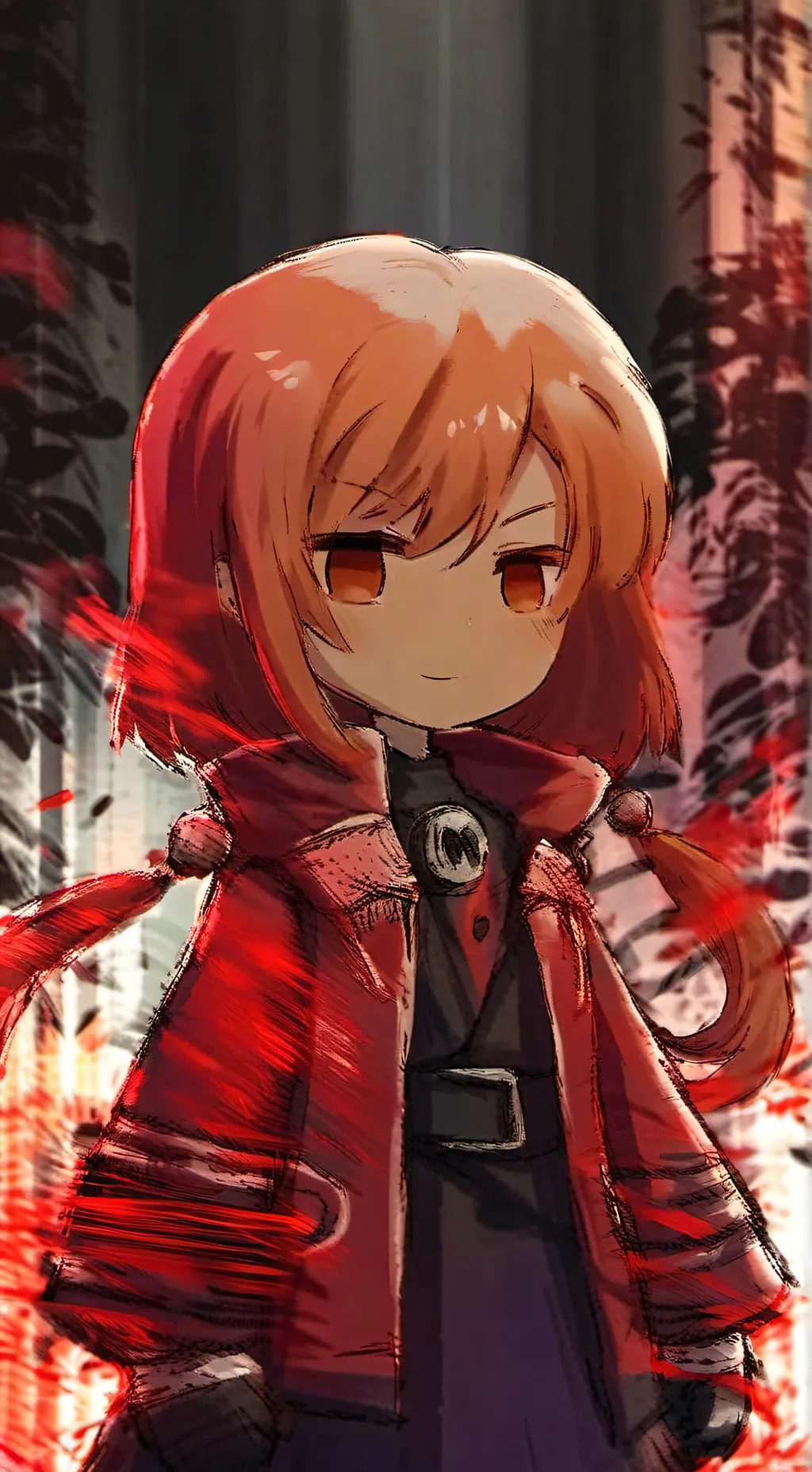 ai character: lava girl background