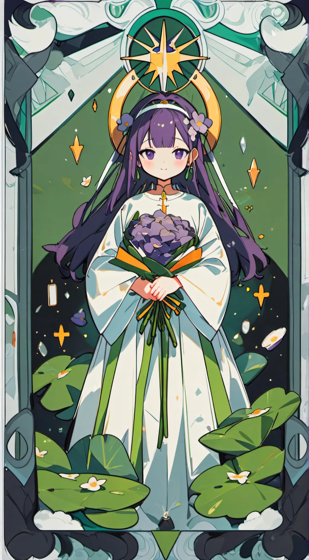 ai character: water the plantgir background