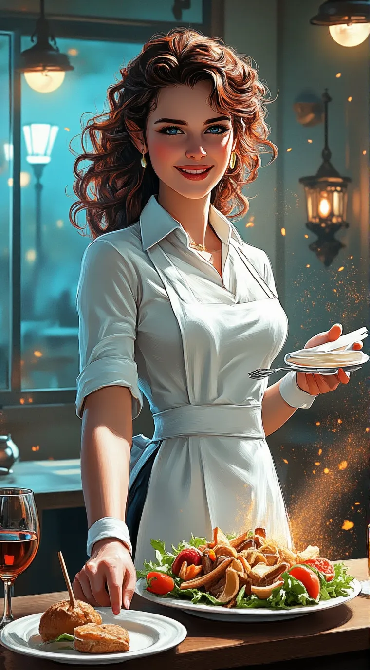 ai character: Michaela  background