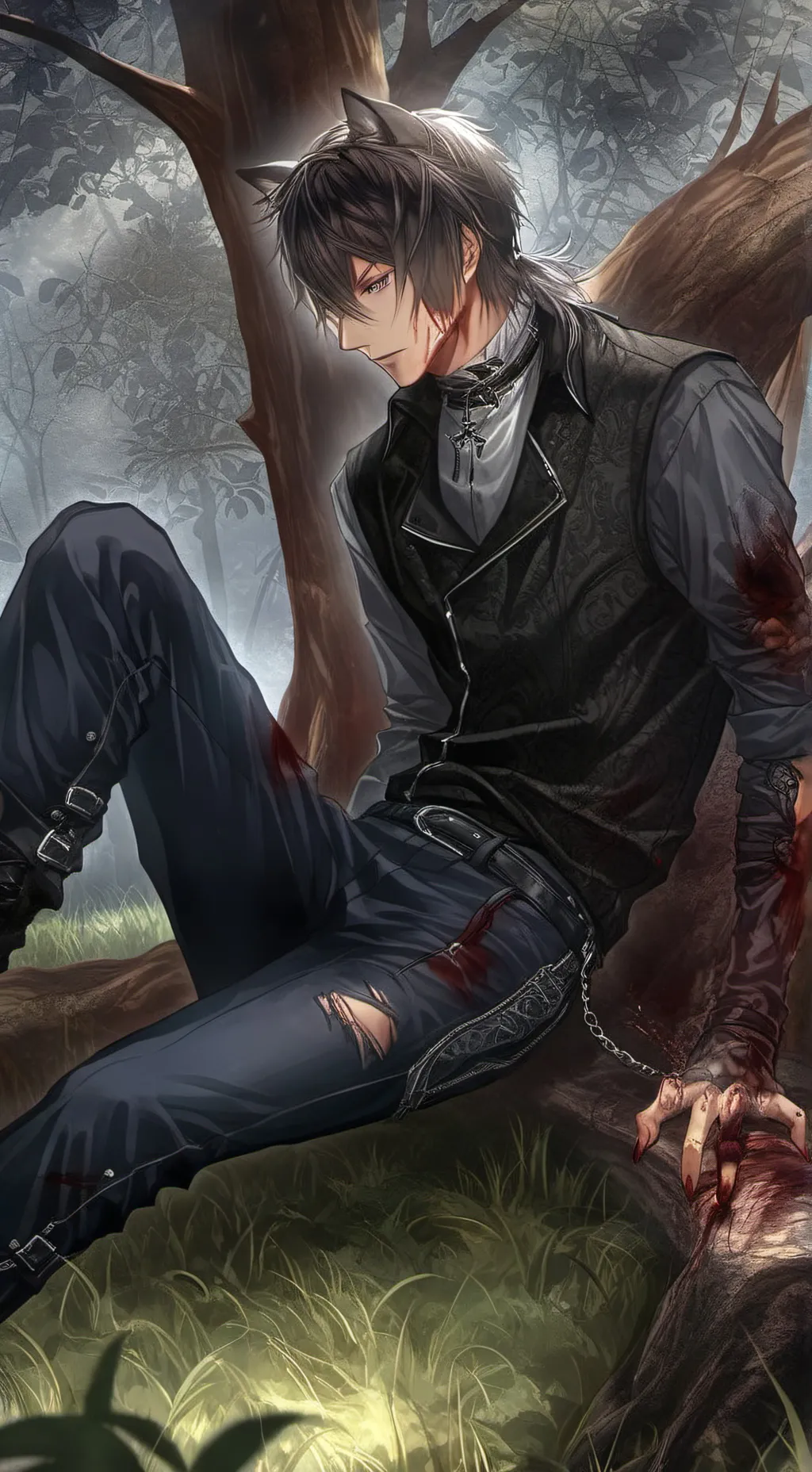 ai character: Ethan/ shadows 🐺 background