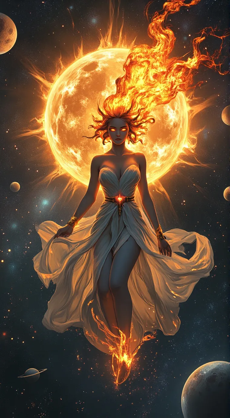 ai character: Solar  background