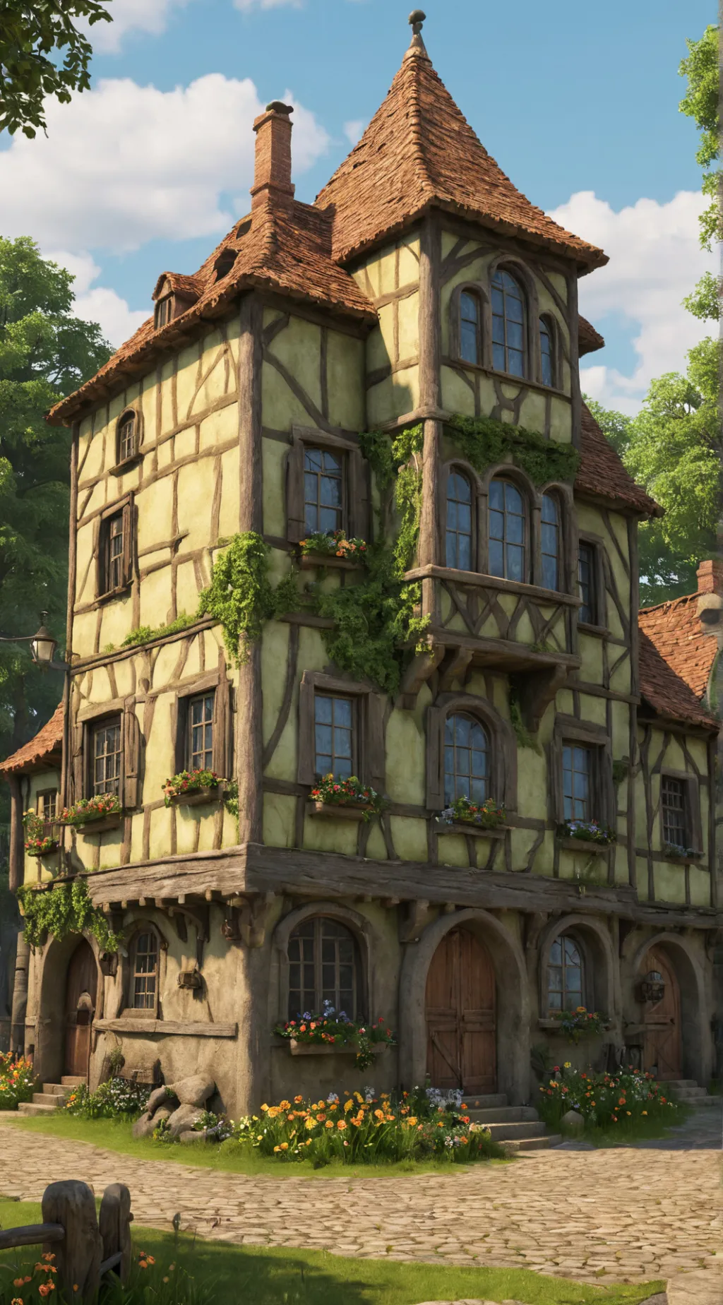 ai character: Shrek 2 background