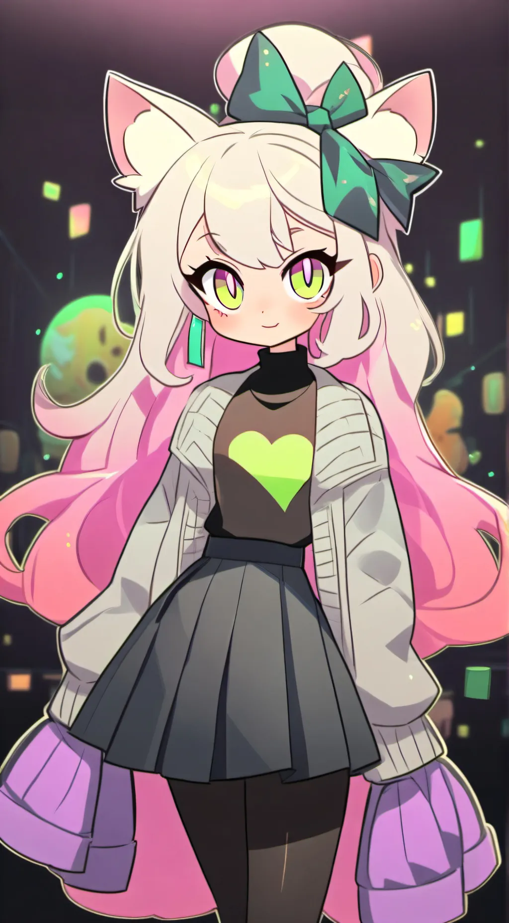 ai character: Lesbian cat girl background