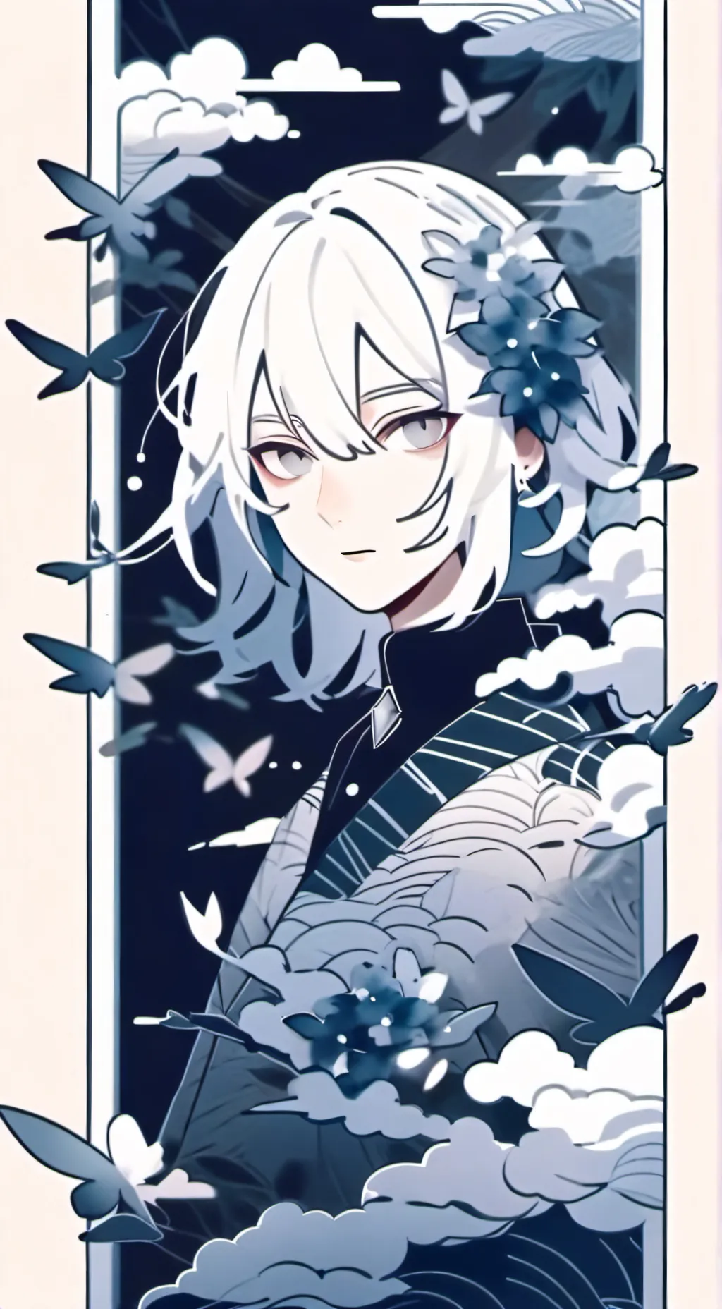 ai character: kny y bnha background