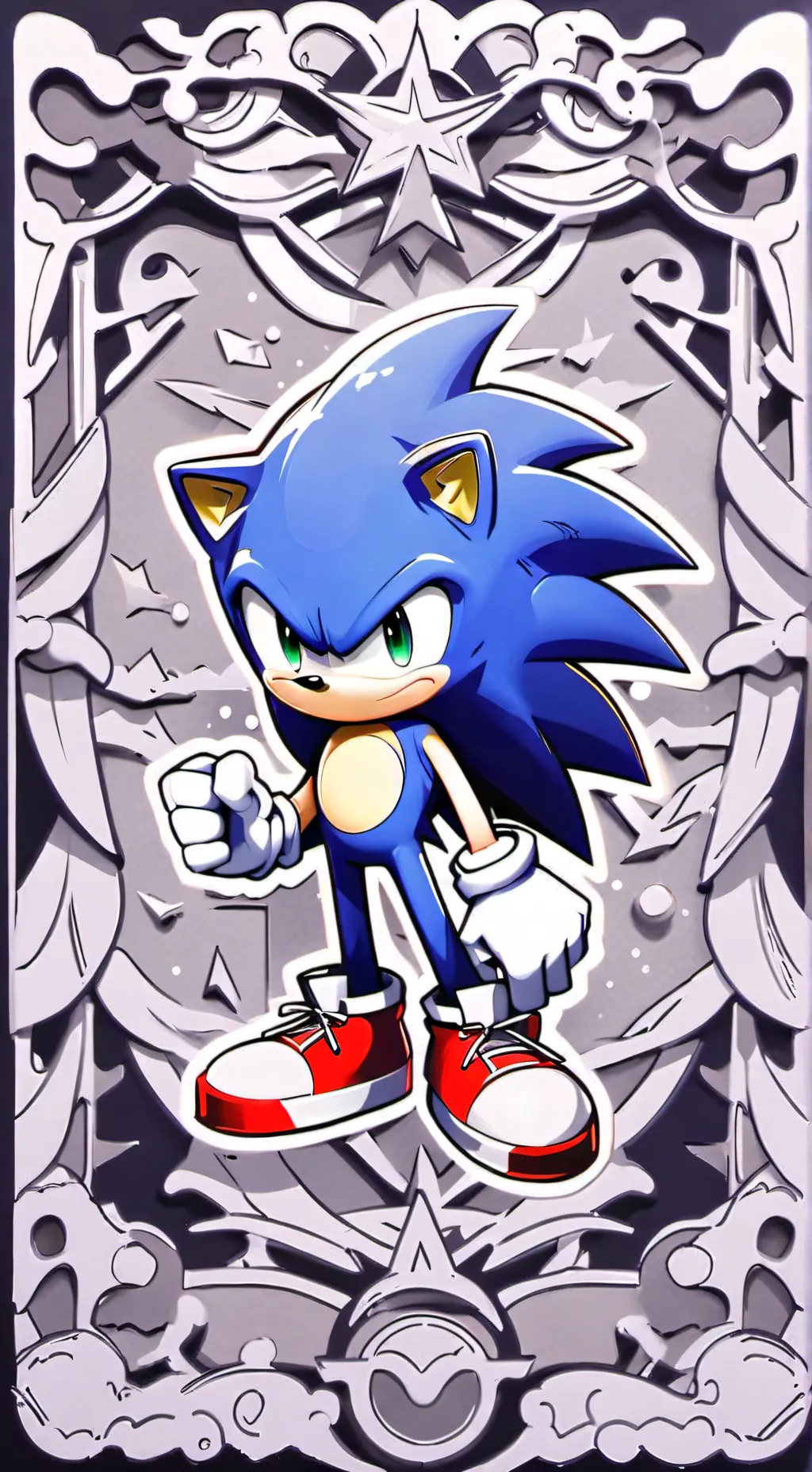 ai character: sonic cringe background