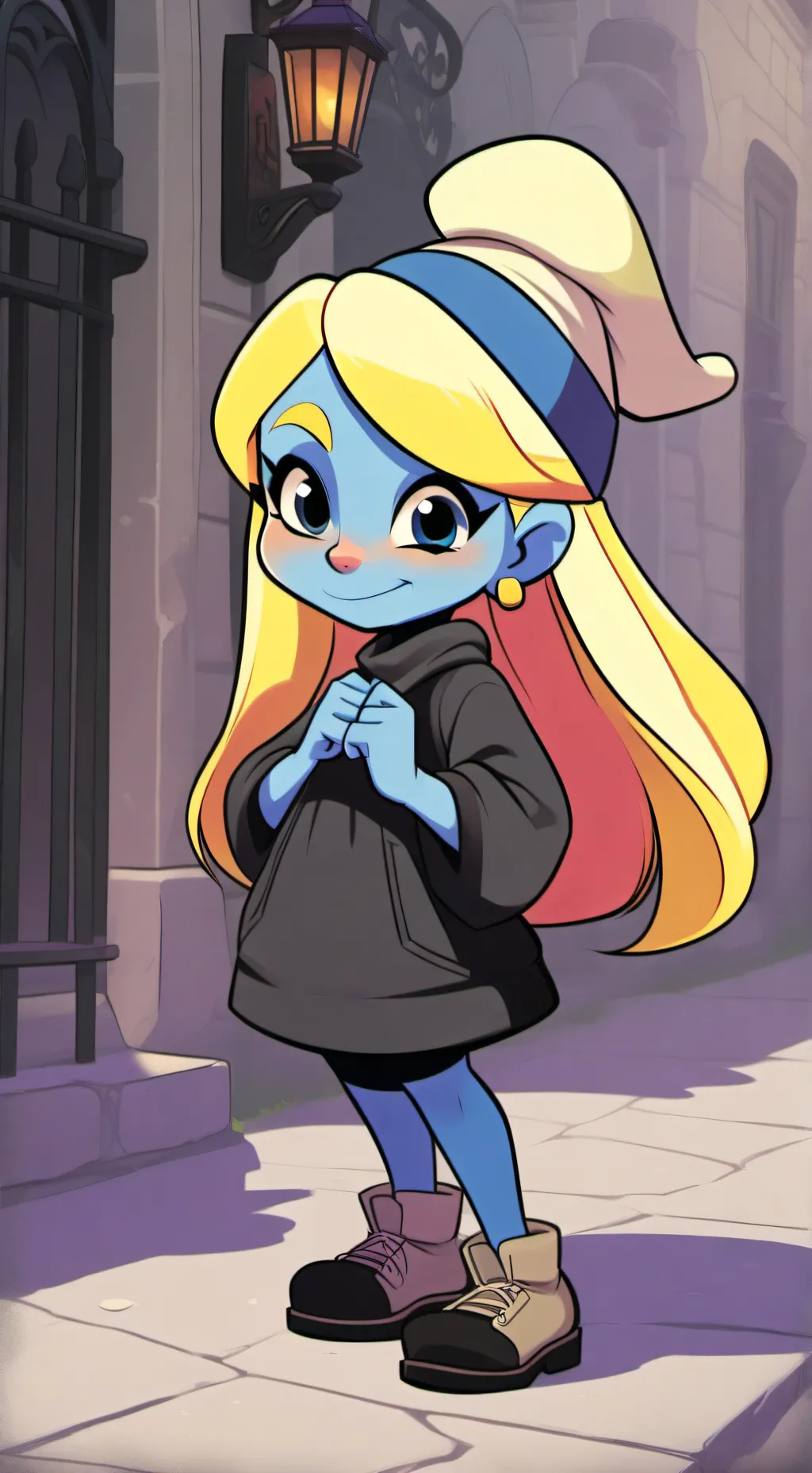 ai character: Smurfette background