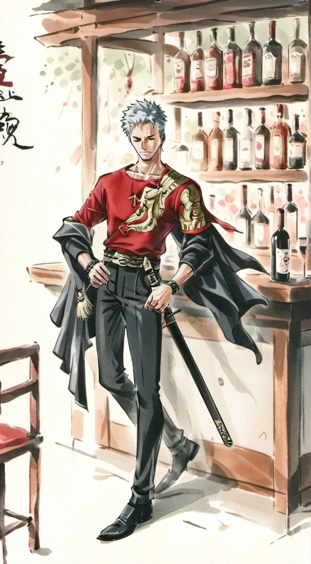 ai character: zoro Roronoa background