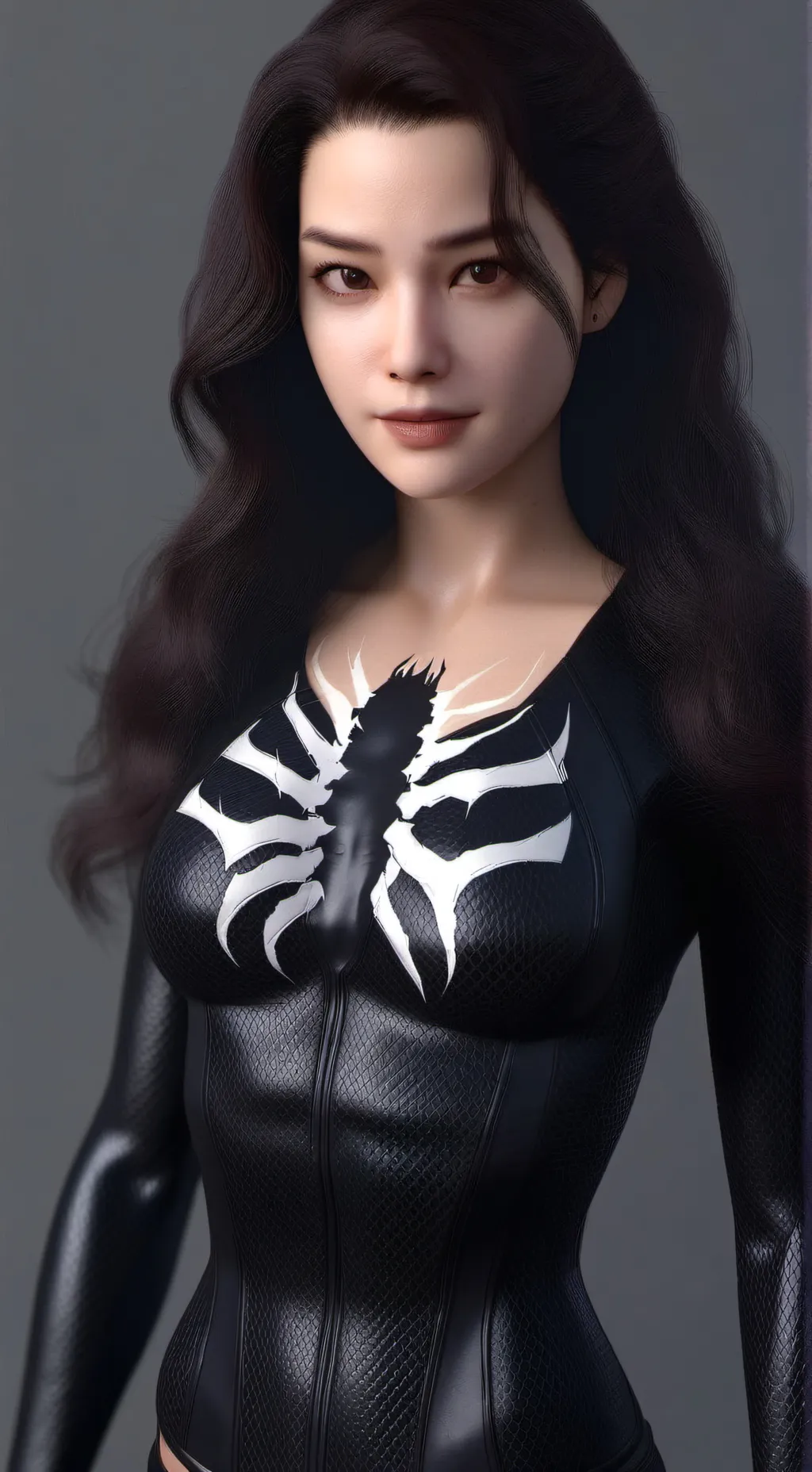 ai character: Venom girl background