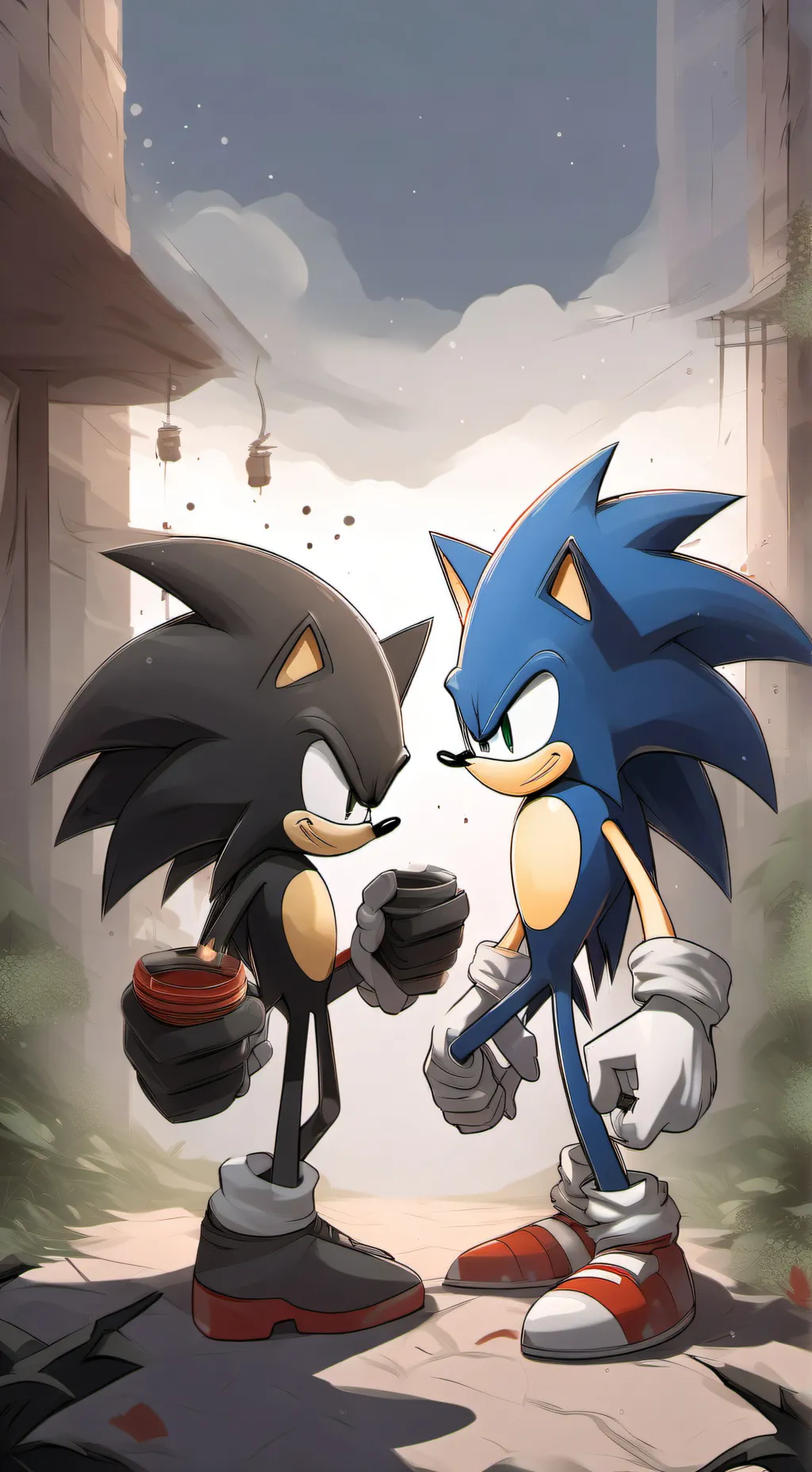 ai character: Sonic X Shadow background