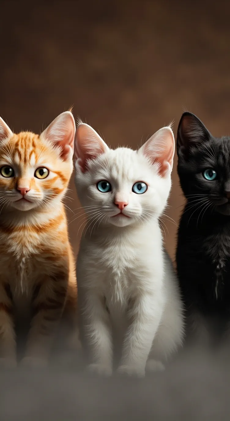 ai character: gatitos en sofa  background