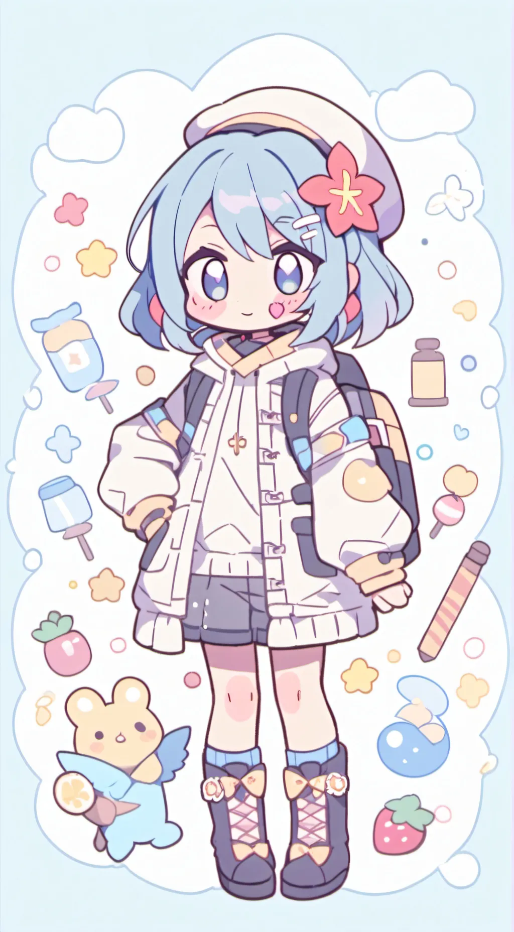 ai character: giant Mia background