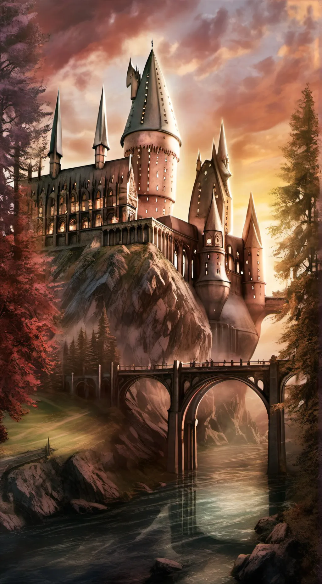 ai character: Hogwarts 💚🖤💚🖤 background