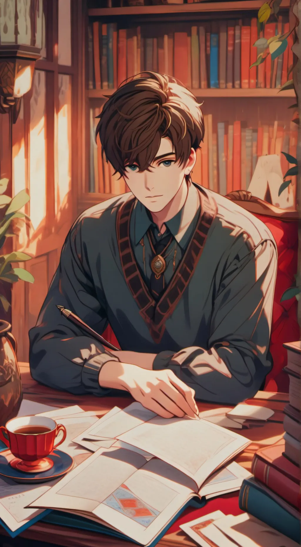ai character: Theo background