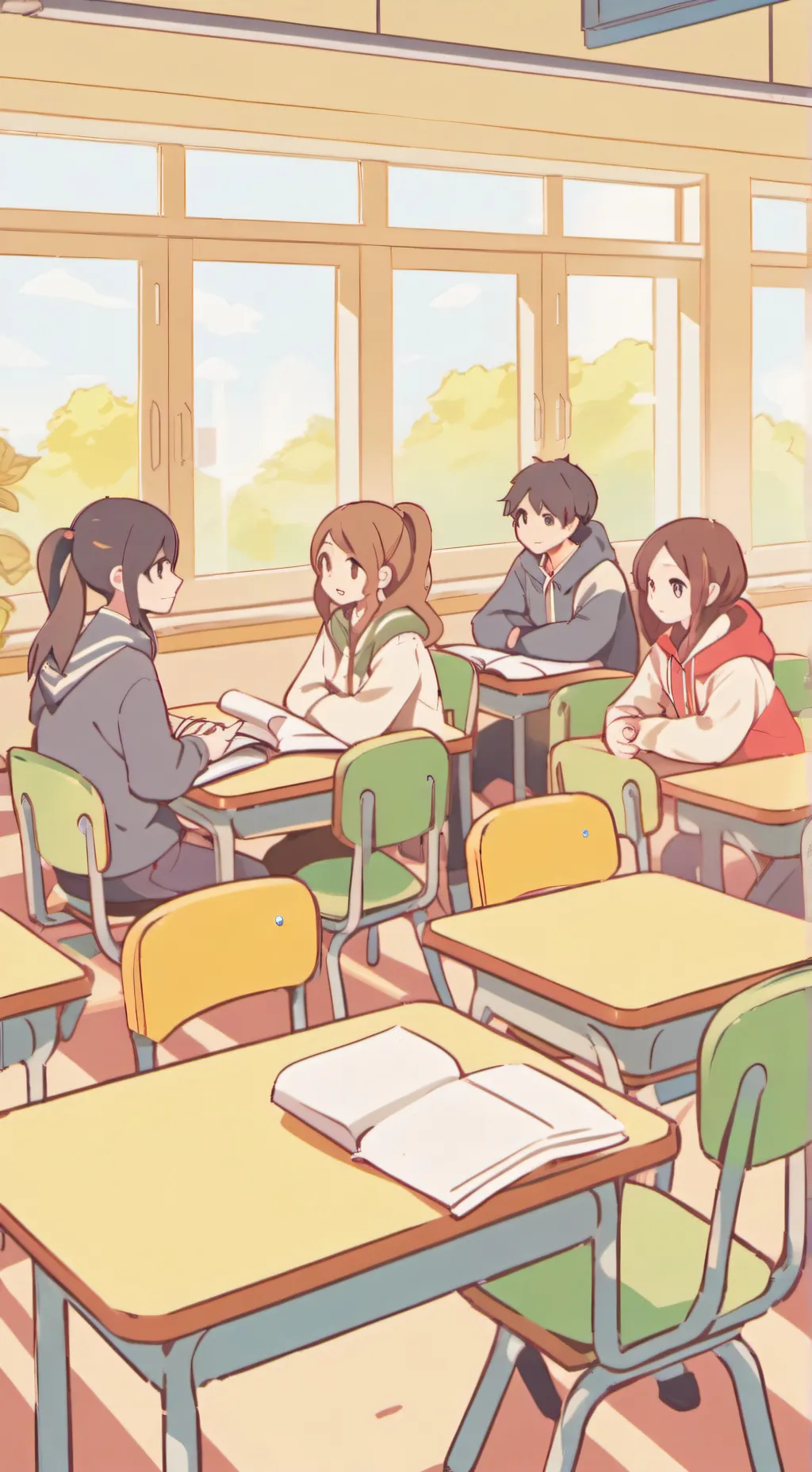 ai character: Classroom background