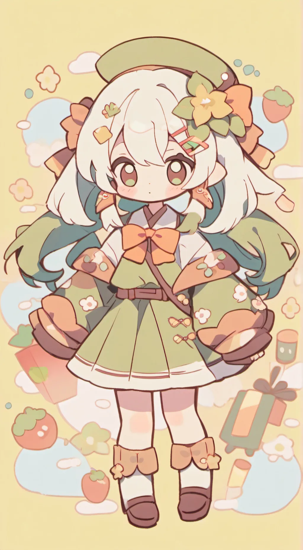 ai character: a baby background