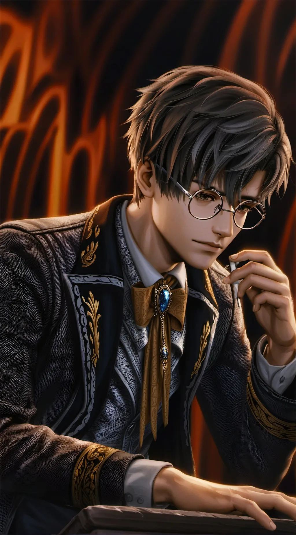 ai character: Levi Henderson  background