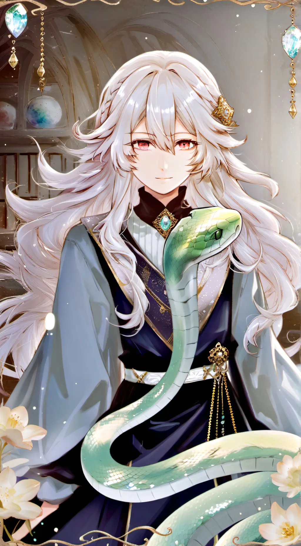 ai character: Diamond Spirit Snake background